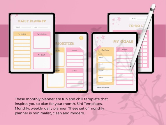 PDF Printable Daily Planner Printable Planner Printable - Etsy