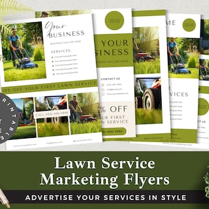 Lawn Services Flyer | Editable DIY Marketing | Instant Download | Edit in Canva | Lawn Care Mowing Business Template | Add Your Own Branding