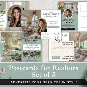 Real Estate Marketing Postcard Template | Edit in Canva | Realtor Postcard | Customizable Post Cards | Instant Download | Home Seller |Set 1