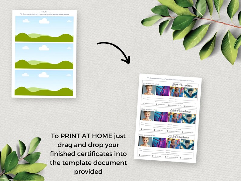 Editable Gift Certificate Acro Lessons | Canva Template | Instant ...