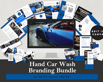 Car Wash Marketing Bundle: Canva Templates, Flyers, Pricelist (Instant Download)