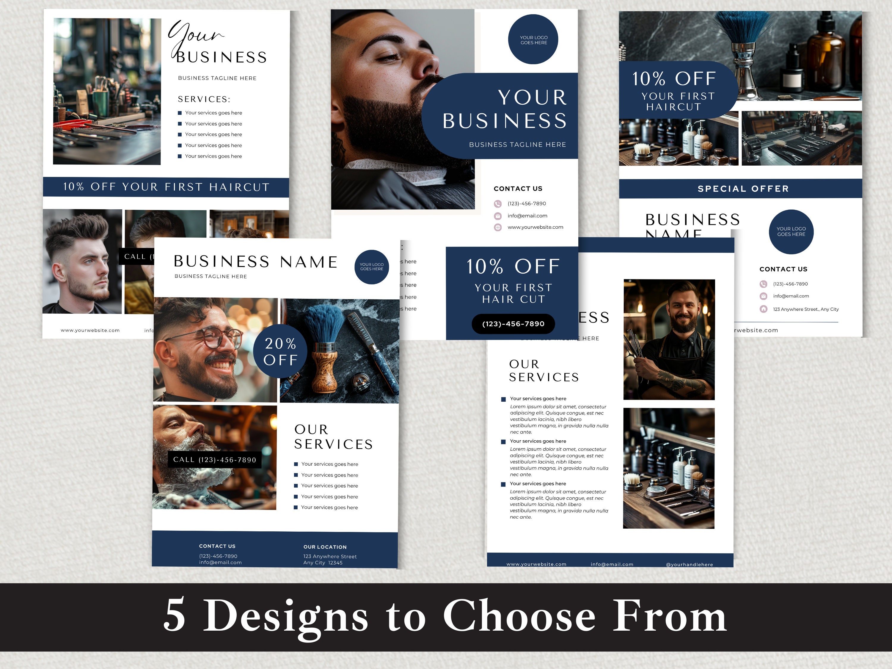 Barber Flyer Templates 5 Templates Editable Canva Designs Boost