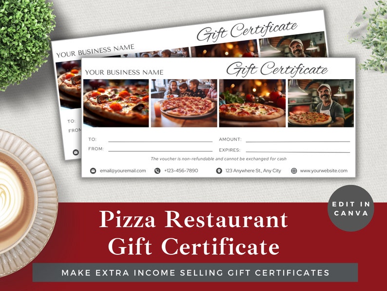 Image 6 for Pizza Gift Certificate Template