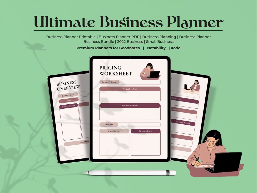 PDF Printable Planner, Business Planner PDF Planner, Printable Planner ...