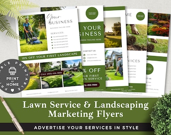 Lawn Care Flyer Template: Editable DIY Landscaping Marketing (Canva)