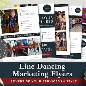 Line Dancing Flyer Template: Editable DIY Marketing (Canva, Instant Download)