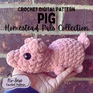 No-Sew Pig Crochet Pattern – Adorable Amigurumi Farm Animal, Beginner-Friendly Plushie, Digital PDF Download