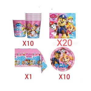 Stoviglie Paw Patrol Skye per bambina, 41 pezzi.
