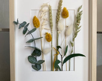 Dried flowers in picture frames, picture gift, natural materials, sustainable, lasts for several years