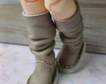 Stivali alti in pelle fatti a mano per bambola Blythe