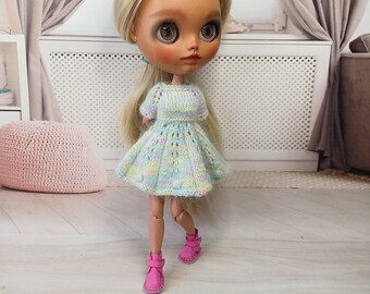 ブライス用のハンドメイドニットドレスセットです。 - Etsy 日本