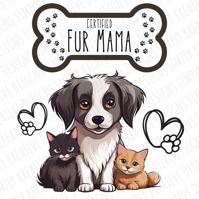 Certified Fur Mama DTF Transfer Ready to Press | Custom Printed Heat ...