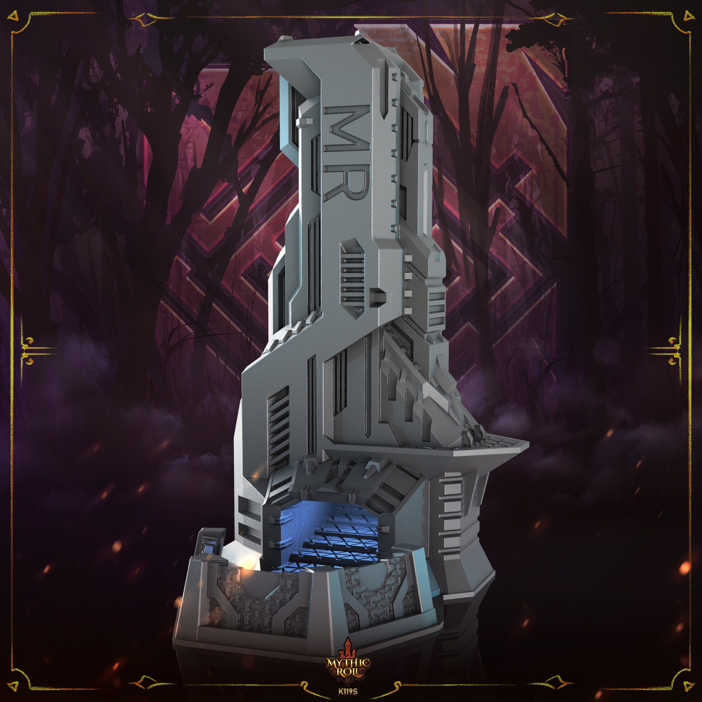 Scifi Dice Tower and Vault Mythic Roll Tabletop Rpgs / Etsy