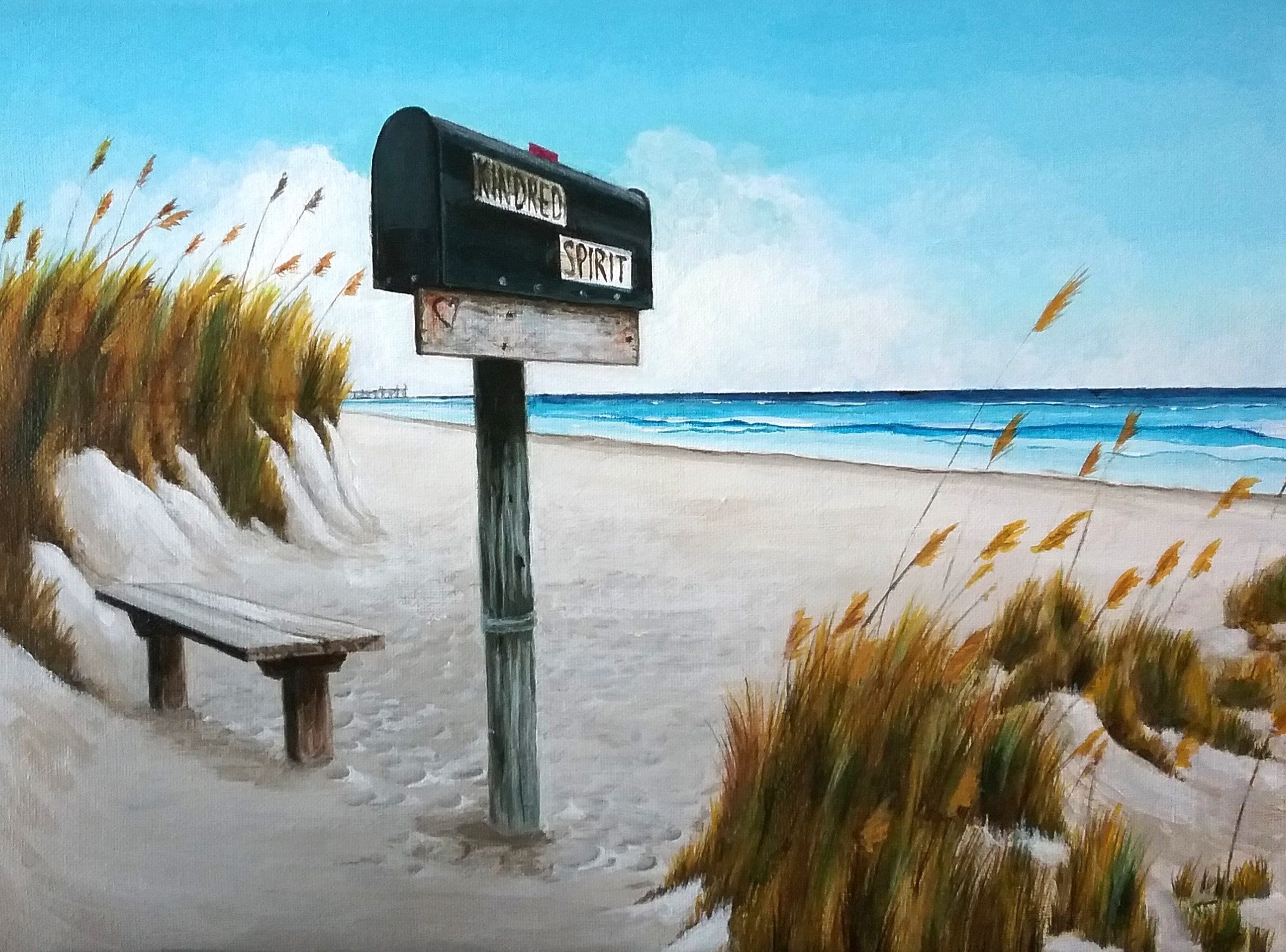 Fine Art Print- Kindred Spirit Mailbox - Sunset Beach-north
