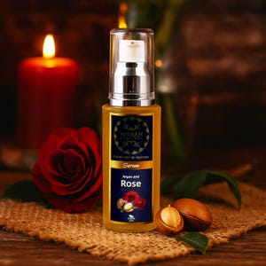 Rose Argan Oil Serum: Moroccan Vegan Beauty (50ml)