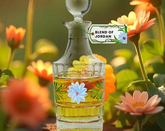 Super Blend of Jordan Attar made in Kannauj | Saffron, Rosewood & Amber Perfume Oil | Warm Oriental Blend | Unisex Vegan AlcoholFree Perfume