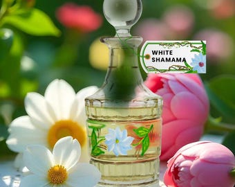 Attar de Shamama blanco, amaderado y especiado, 100 % natural, hecho en Kannauj, mezcla de azafrán y sándalo, aceite de perfume vegano unisex sin alcohol.
