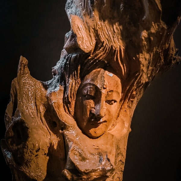 Handcrafted Driftwood Tree Spirit Statue