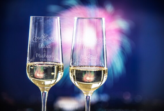 Personalized Wedding Glasses Mr Mrs Glasses Wedding Gift image 2
