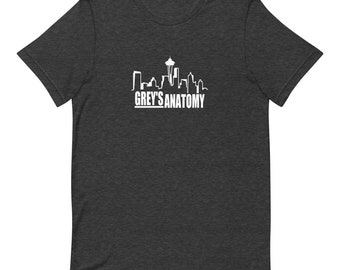 Seattle Skyline Shirt - Grey’s Anatomy Inspired Apparel - Emerald City Washington Tee - Seattle Souvenir Gift - PNW Cityscape Unisex T-Shirt