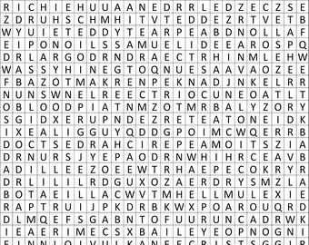 Grey's Anatomy Word Search, Meredith and Derek Search and Find