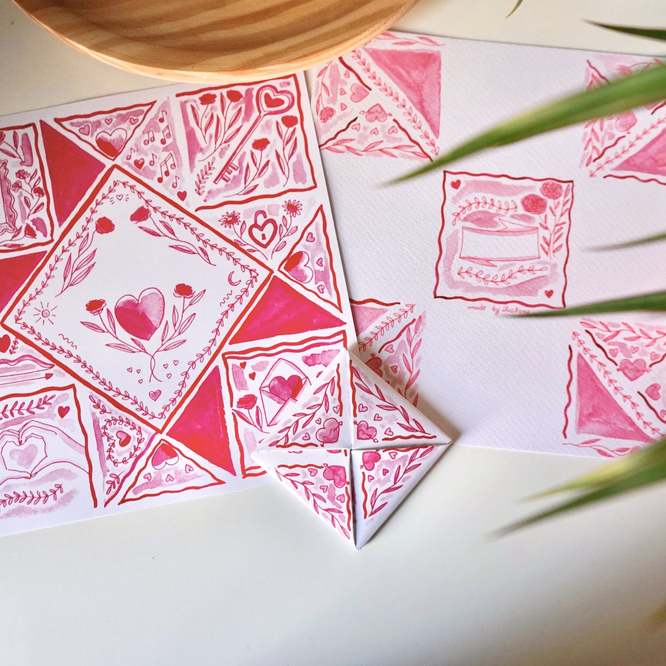 Love Puzzle Purse by Illustrons Template (digital Version