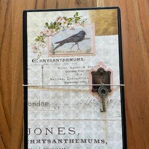 Vintage-Inspired Handmade Photo Album | “Time and Memory” Scrapbook Journal | Keepsake Gift for Photos & Notes