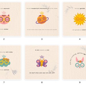 Memoria de Afirmaciones Infantiles como archivo PDF Conjunto de Tarjetas de Afirmaciones Positivas Infantiles. Regalo mindfulness para que los niños practiquen la meditación