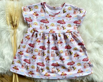 Mellow Dress Tunic Short Sleeve Girls Shirt Handmade Clothing Girls Dress