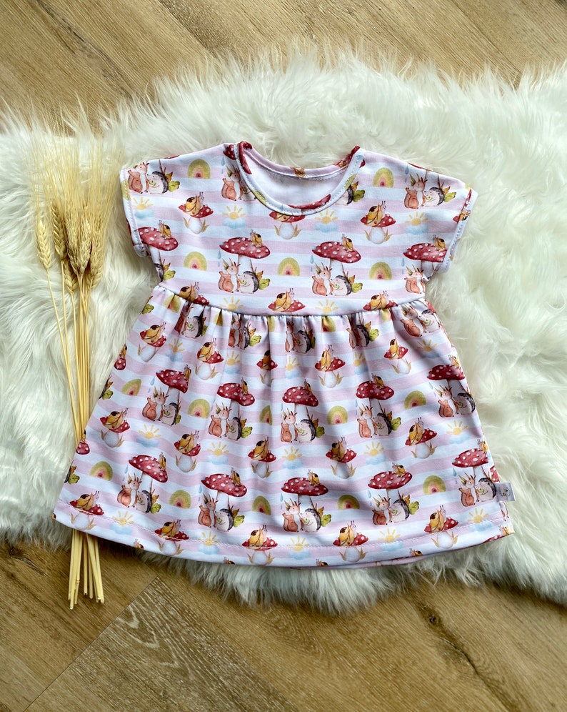 Mellow Dress Tunika kurzarm Mädchenshirt Handmade Kleidung Mädchen Kleidchen Bild 1