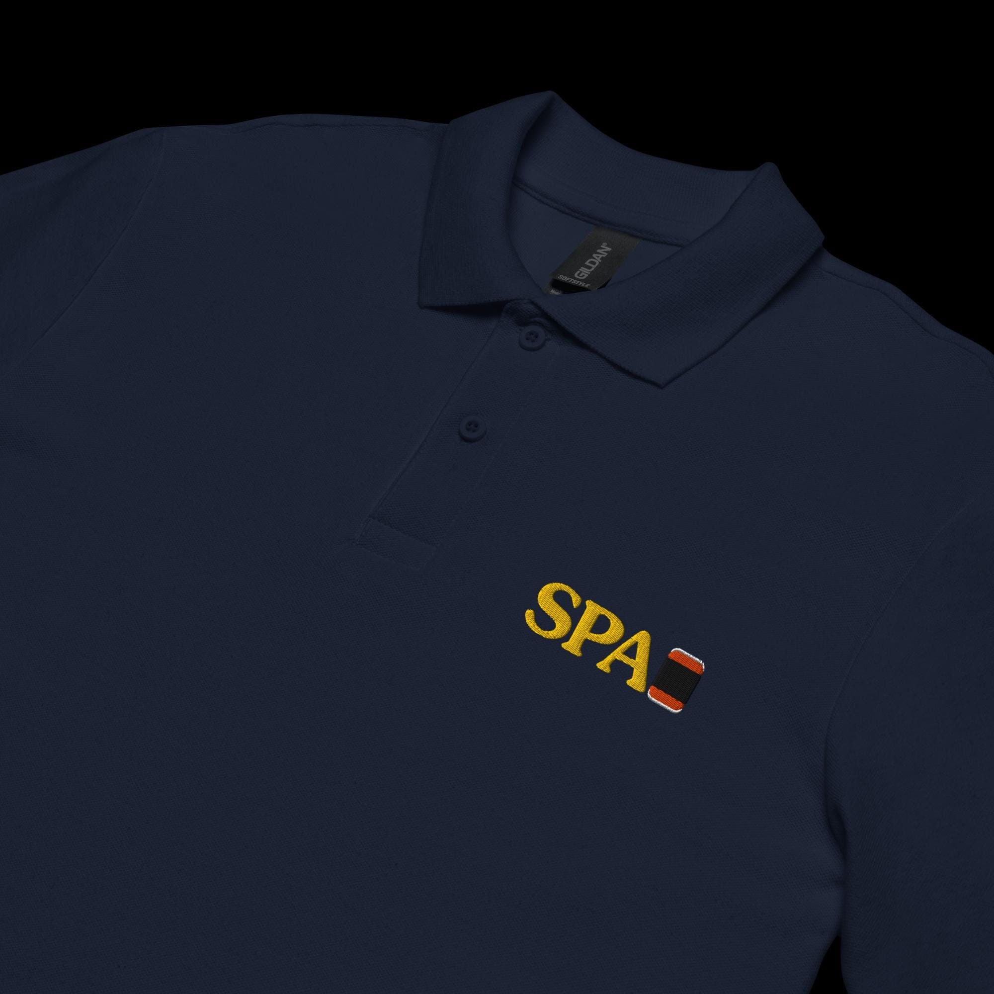 Embroidered Spam Musubi 100% Cotton Unisex pique polo shirt