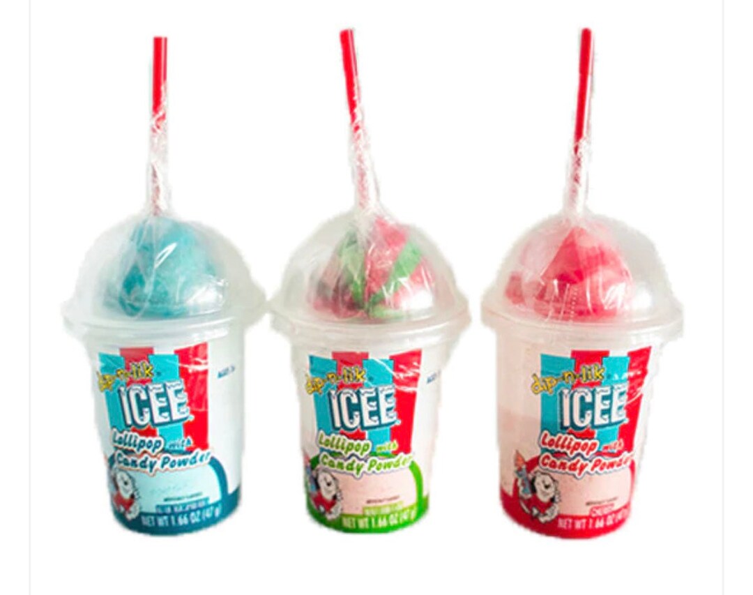 Icee Dip N Lick Lollipop W/ Candy Powder Tiktok Famous Candy Etsy