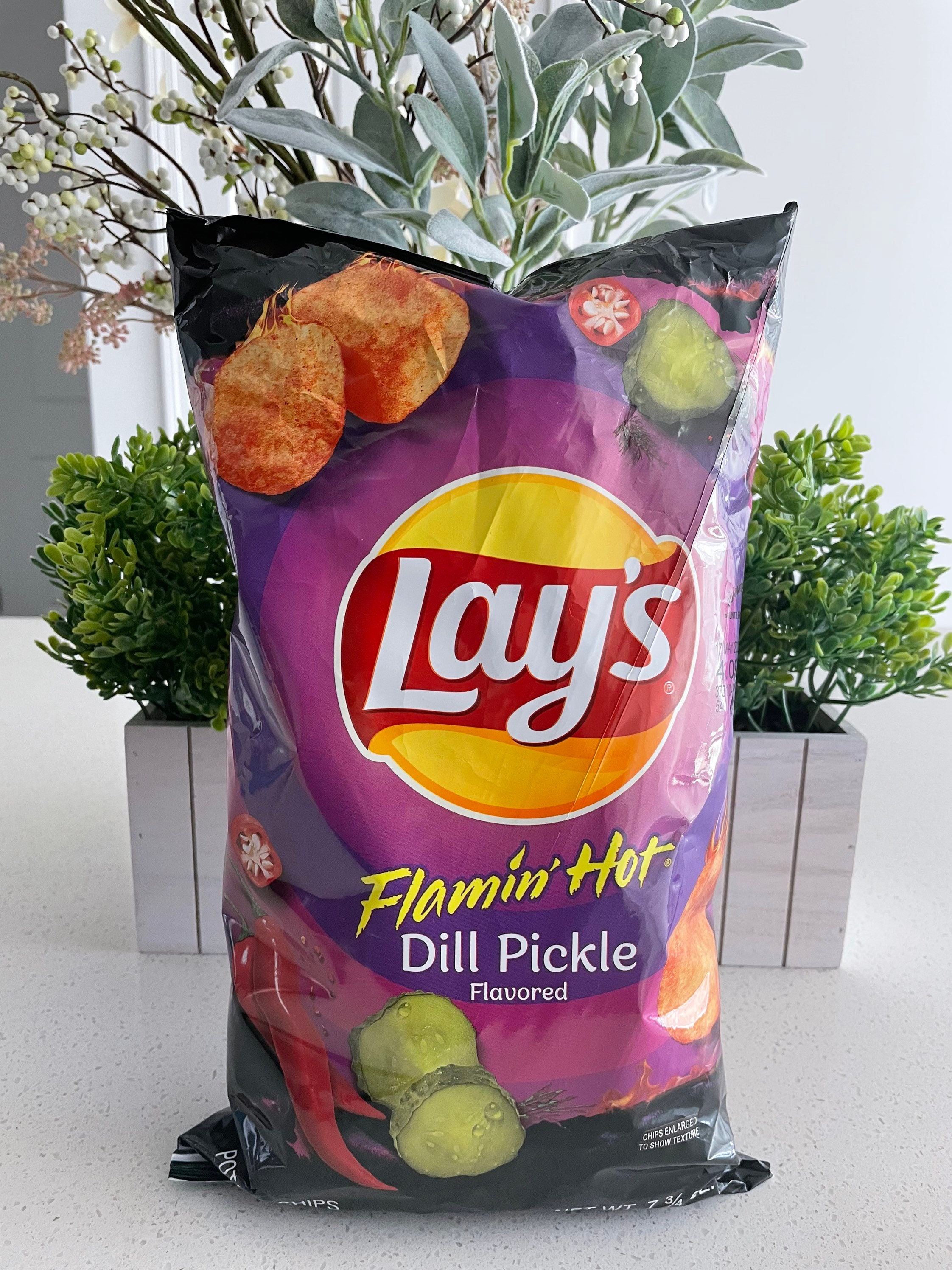 Lays Flamin Hot Dill Pickle Chips Exotic Snack Rare Chips Etsy