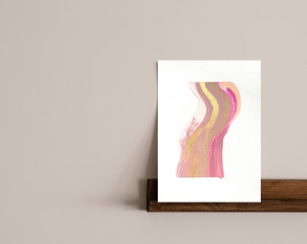 Abstract Smear Wall Art Painting 9 x 12 in
