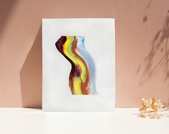 Abstract Smear Wall Art Painting 11 x 14 in