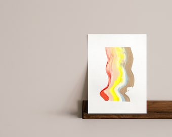 Abstract Smear Wall Art Painting 9 x 12 in