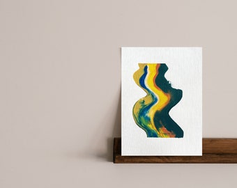 Abstract Smear Wall Art Painting 9 x 12 in