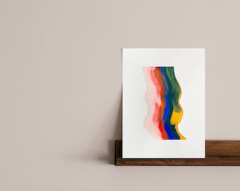 Abstract Smear Wall Art Painting 9 x 12 in