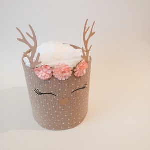 Diaper cake for girls | deer | personalized with name | pink