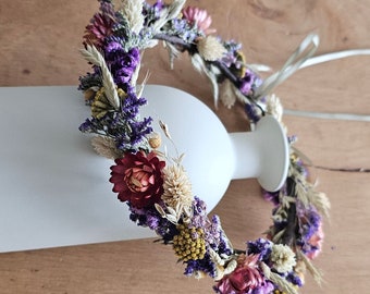 Haarkranz bunte Blumenwiese / Kopfkranz - Blumenkranz - Kopfschmuck  - Haarschmuck - Mittsommerkranz - Blumenkrone - Boho - Hippie