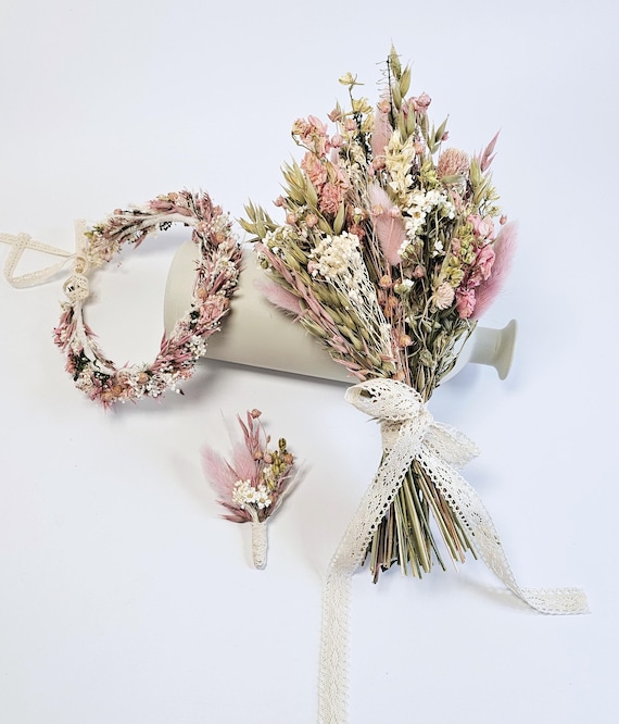 Brautstrauß aus Trockenblumen I Hochzeitsstrauß I Brautstrauß Standesamt I Blumenstrauß I Trockenblumenstrauß I Wiesenstrauß I Artikel: 174