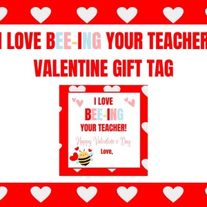 Valentines from teacher | Editable Valentine Card | Editable Valentine Tags | Valentines from teacher to student | Valentines for classroom