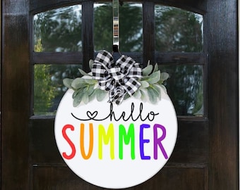 Sommer Türhänger/Türschmuck/Geschenk zur Haustüre/Türkranz/Türhänger/Sommerdeko/Sommerdeko/Sommertür/