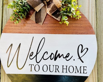 Front Door Decor | Welcome | Door Hanger | Front Door Wreath | Housewarming Gift | Home Decor | Welcome Sign | Summer Door Hanger | Summer