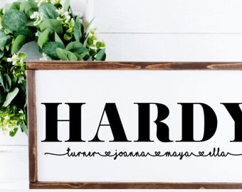Printed Wood Sign | Family Wall Decor | Family Sign | Wood Signs | Vinyl Wood Signs | Personalized Wood Sign | Personalized Home Decor