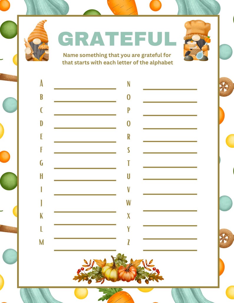 Thanksgiving Grateful Print Thanksgiving Printable Activities Thanksgiving Fun Games Thanksgiving Party Games Friendsgiving image 2