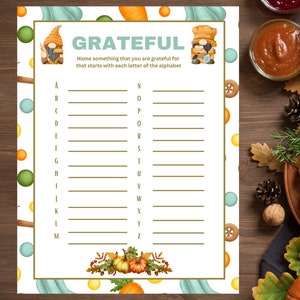 Thanksgiving Grateful Print Thanksgiving Printable Activities Thanksgiving Fun Games Thanksgiving Party Games Friendsgiving image 1