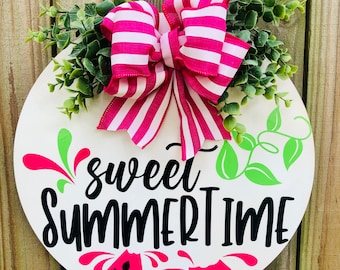Sommer Türhänger/Türschmuck/Geschenk zur Haustüre/Türkranz/Türhänger/Sommerdeko/Sommerdeko/Sommertür/