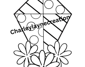 TEMPLATE  Spring Template Door Hanger Template - DIY Door Hanger - Door Decor Template - Kite Template - Downloadable Door Hanger