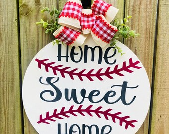 | de décoration de porte d’entrée Bienvenue baseball | | de décor de baseball | de couronne de porte d’entrée Cintre de porte de baseball | Décoration intérieure | | de signe de bienvenue | de baseball
